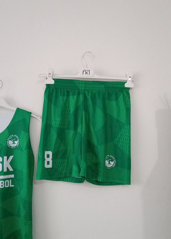 Yeşil Erkek Basketbol Atlet ve Şort Takımı - Görsel 8