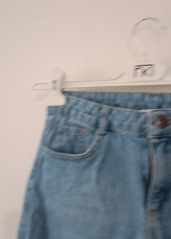 Kadın Mavi Mini Denim Şort - Görsel 11