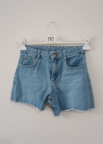 Kadın Mavi Mini Denim Şort - Görsel 5