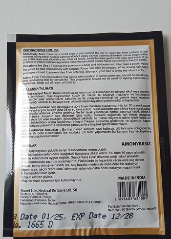 Henna Vals Siyah Saç Boyası - Görsel 11