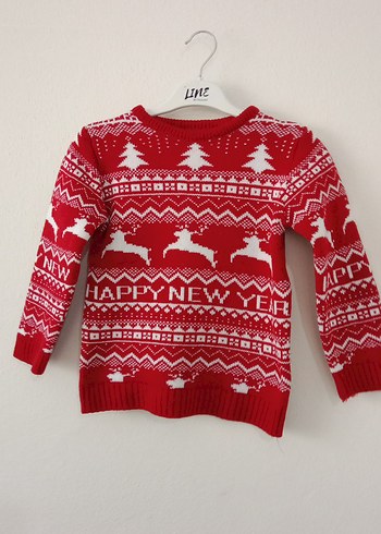 Kırmızı Erkek Çocuk Örgü Kazak - Görsel 6