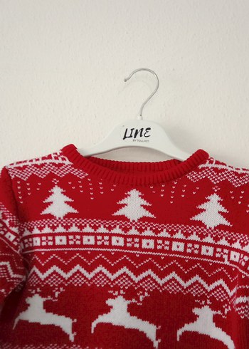 Kırmızı Erkek Çocuk Örgü Kazak - Görsel 10