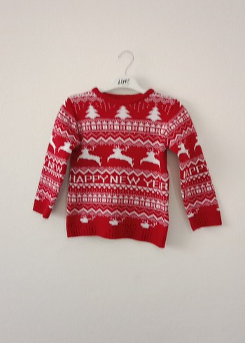 Kırmızı Erkek Çocuk Örgü Kazak - Görsel 13