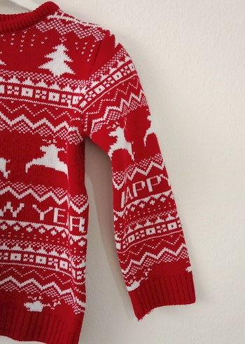 Kırmızı Erkek Çocuk Örgü Kazak - Görsel 9