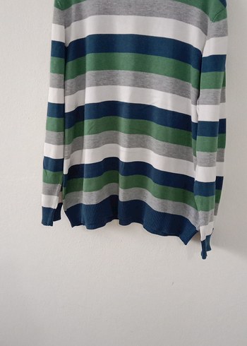 Çizgili Erkek Çocuk Uzun Kollu Triko Kazak - Görsel 9