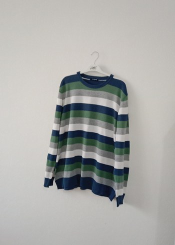 Çizgili Erkek Çocuk Uzun Kollu Triko Kazak - Görsel 14