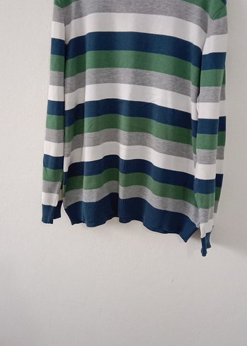 Çizgili Erkek Çocuk Uzun Kollu Triko Kazak - Görsel 8