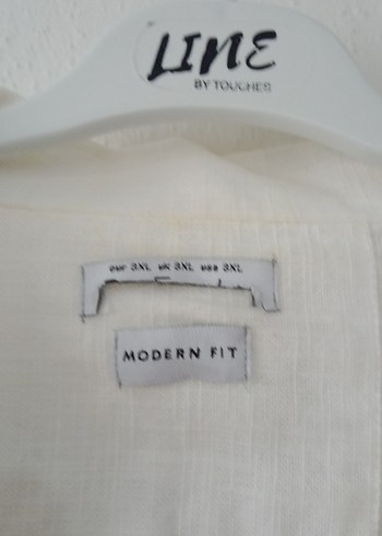 Beyaz Keten Kısa Kollu Gömlek - Görsel 10