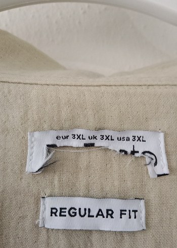 Bej Keten Erkek Kısa Kollu Gömlek - Görsel 8