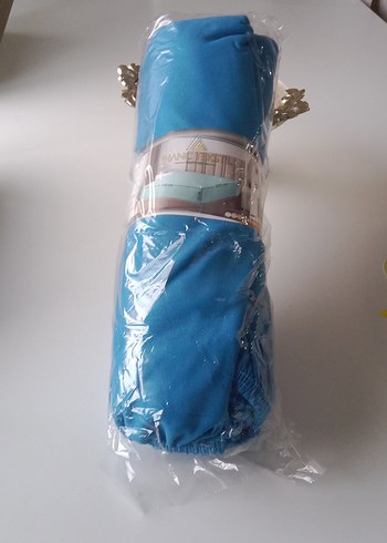 Turkuaz Düz Lastikli Çarşaf - Görsel 2