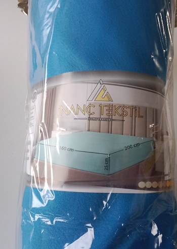 Turkuaz Düz Lastikli Çarşaf - Görsel 8