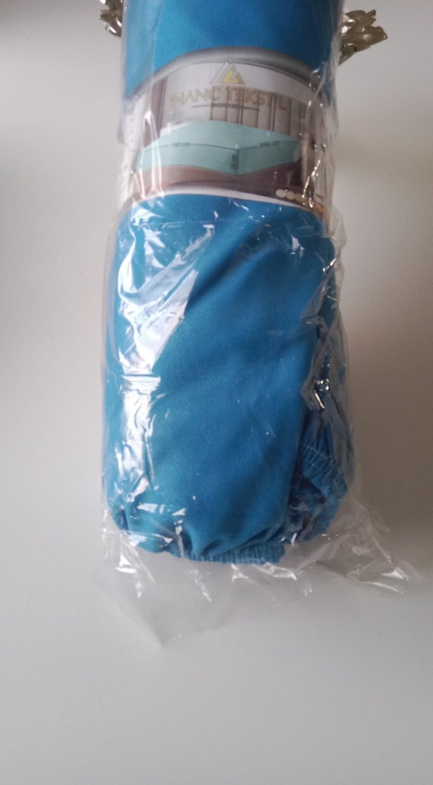 Turkuaz Düz Lastikli Çarşaf - Görsel 4