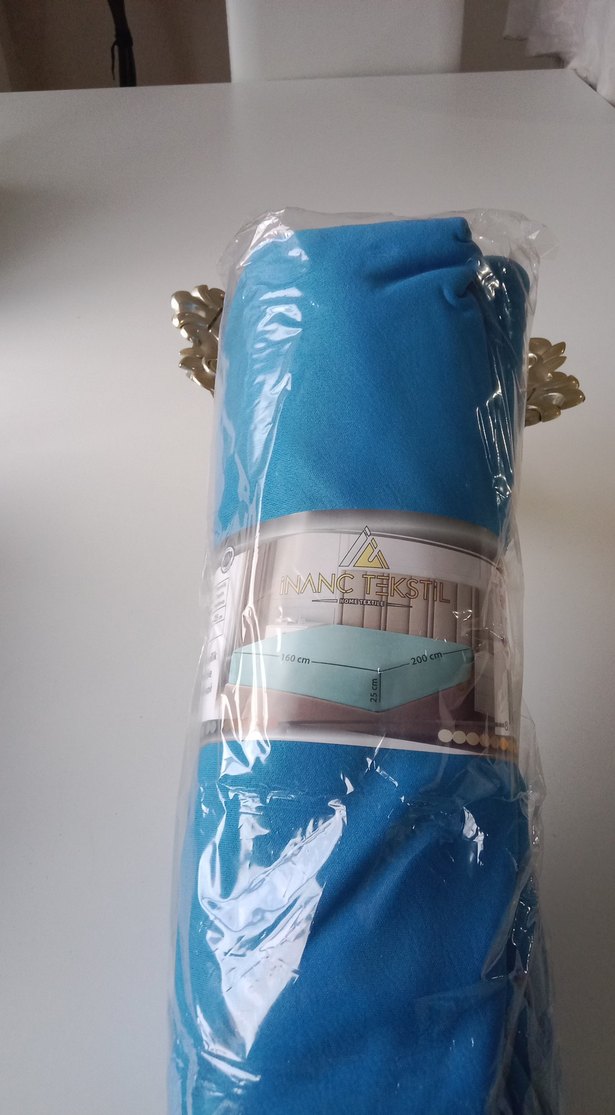 Turkuaz Düz Lastikli Çarşaf - Görsel 5