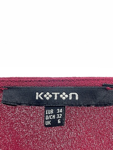 34 Beden bordo Renk Koton Kısa Elbise %70 İndirimli.