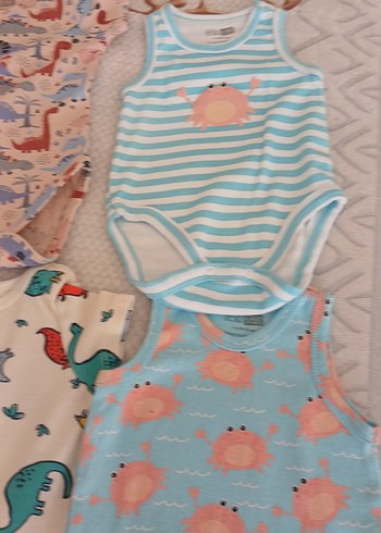 Pamuklu Erkek Bebek Kolsuz ZIBINLAR - Görsel 5