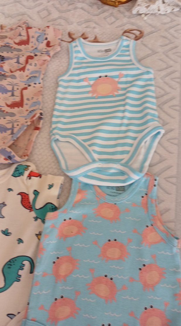 Pamuklu Erkek Bebek Kolsuz ZIBINLAR - Görsel 5