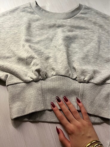 Bershka Korseli Gri Sweatshirt