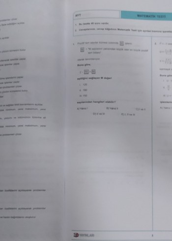 AYT Matematik Simülasyon Denemeleri 10 Adet 3d yayınları