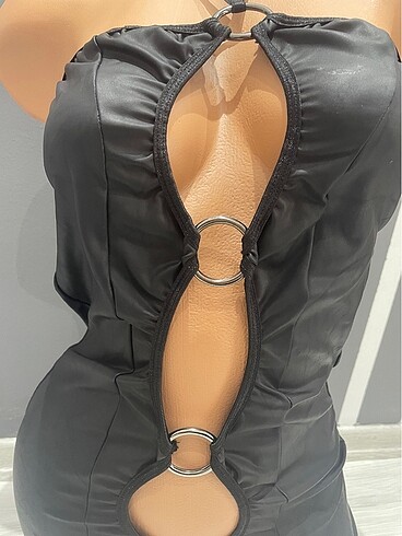 Diğer Mat Deri görünümlü sexy elbise