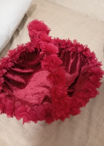 Kırmızı Çiçekli ve Altın Renkli Mumluk Seti - Görsel 3