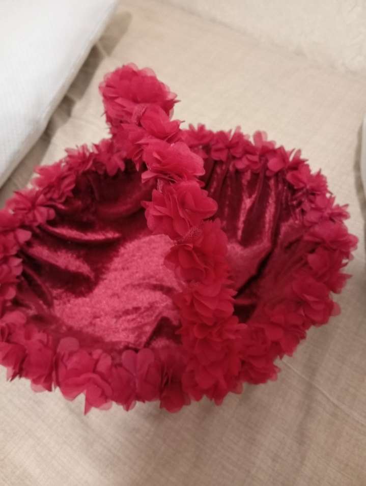 Kırmızı Çiçekli ve Altın Renkli Mumluk Seti - Görsel 3