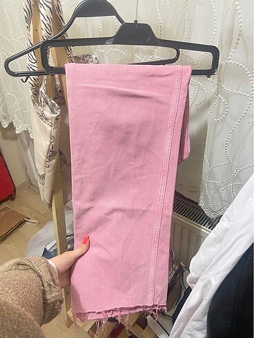 28 Beden pembe Renk Yüksel Bel Jean