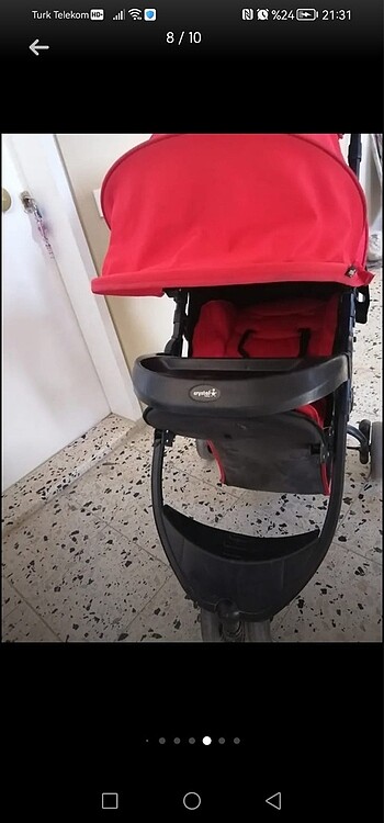 9- 18 kg Beden kırmızı Renk Bebek arabası