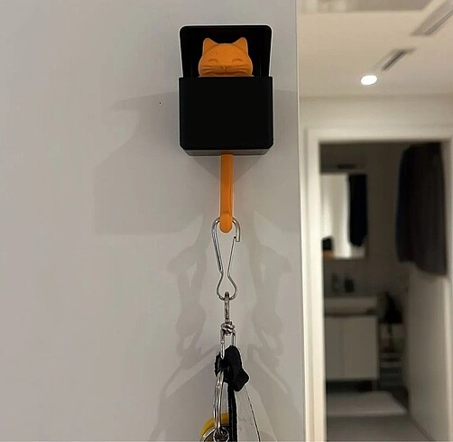 Beden Kedi figürlü askı