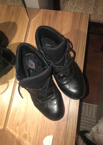 Siyah Deri Erkek Günlük Sokak Tarzı Bot - Görsel 3