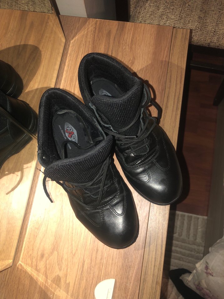 Siyah Deri Erkek Günlük Sokak Tarzı Bot - Görsel 3