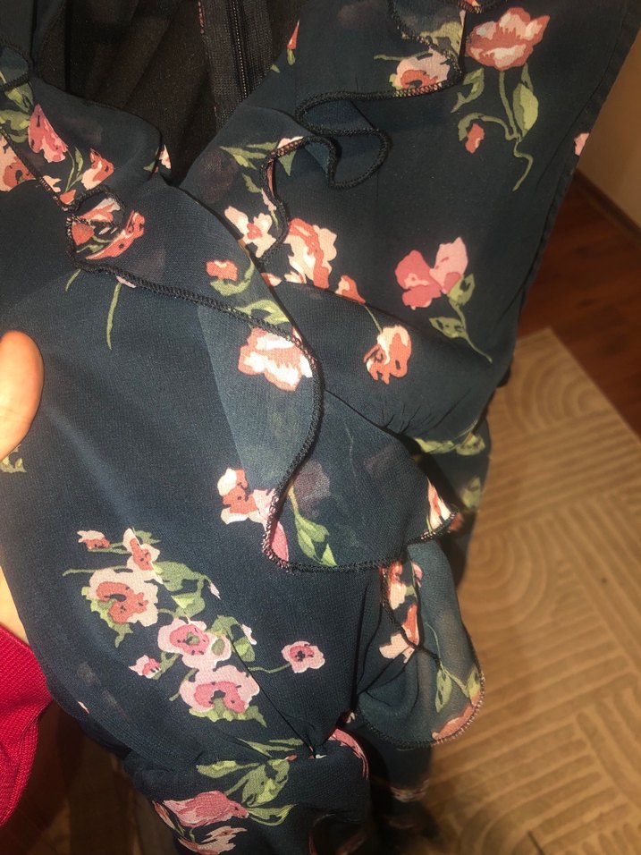 Çiçekli Kadın Elbise - Görsel 5