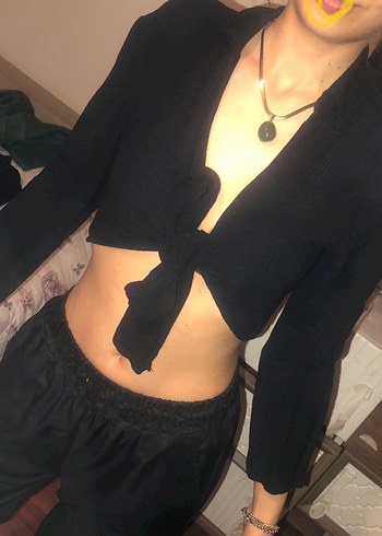 Crop gömlek - Görsel 4