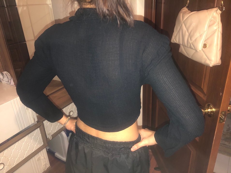 Crop gömlek - Görsel 3