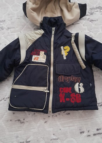 Kapüşonlu Fermuarlı Erkek Çocuk Mont - Görsel 2