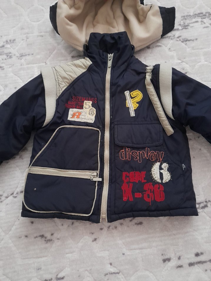 Kapüşonlu Fermuarlı Erkek Çocuk Mont - Görsel 2