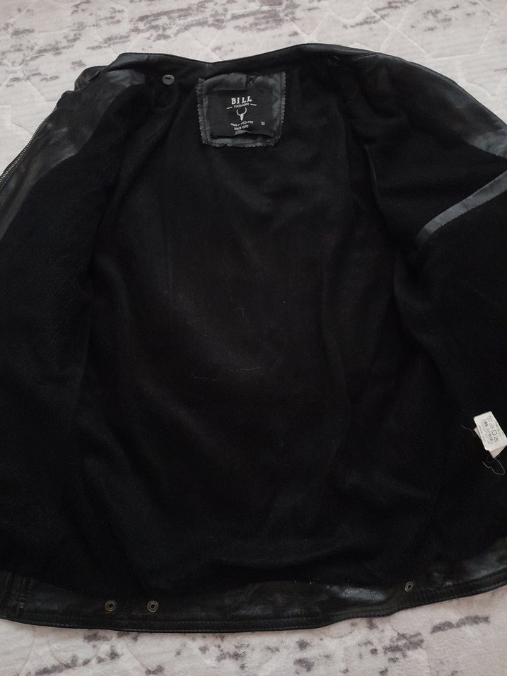 erkek Siyah Deri Biker Ceket - Görsel 3