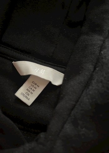 m Beden Siyah Kapüşonlu Salaş Sweatshirt