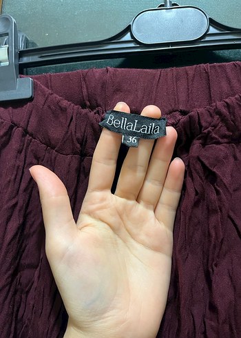 Trendyol & Milla Bordo Kırışık Uzun Etek