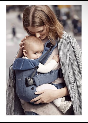 Diğer BabyBjörn Kanguru One Cotton Mix Mavi-Gri
