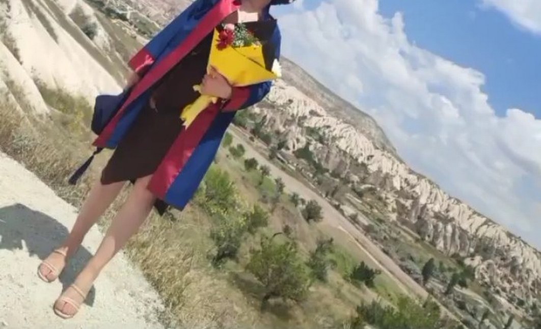 Kahverengi Drapeli Mini Abiye Elbise, mezuniyet elbisesi, - Görsel 3