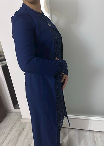 Lacivert Payetli Kadın Takım Elbise 2 li takim - Görsel 2