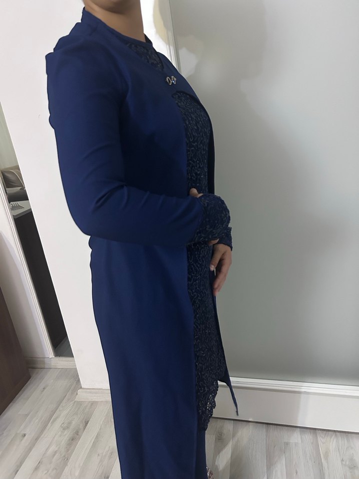 Lacivert Payetli Kadın Takım Elbise 2 li takim - Görsel 2