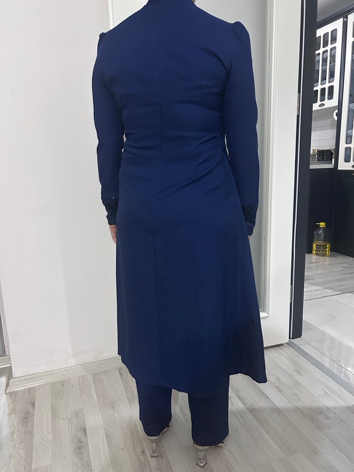 Lacivert Payetli Kadın Takım Elbise 2 li takim - Görsel 3