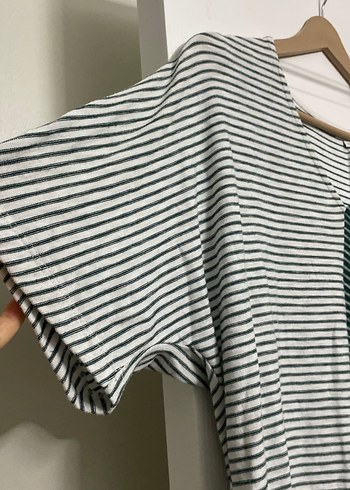 Çizgili, Kısa Kollu Hamile Tişörtü - Görsel 2