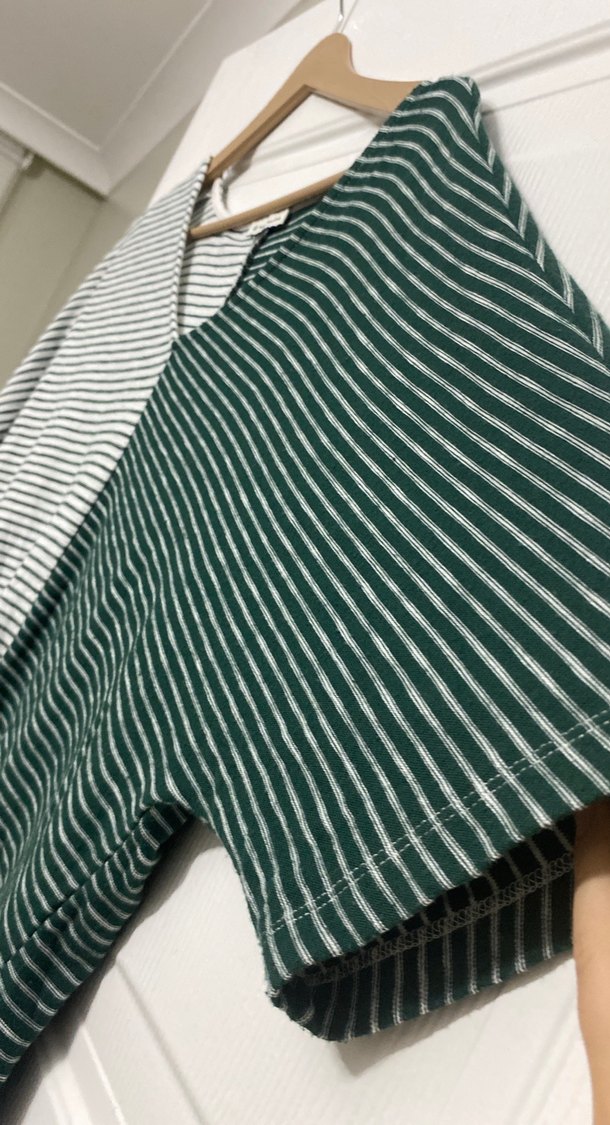 Çizgili, Kısa Kollu Hamile Tişörtü - Görsel 4