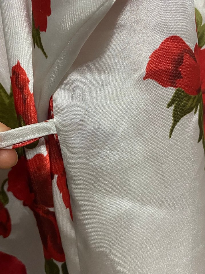 Çiçek Desenli Uzun Bohem Kadın Sabahlık - Görsel 3