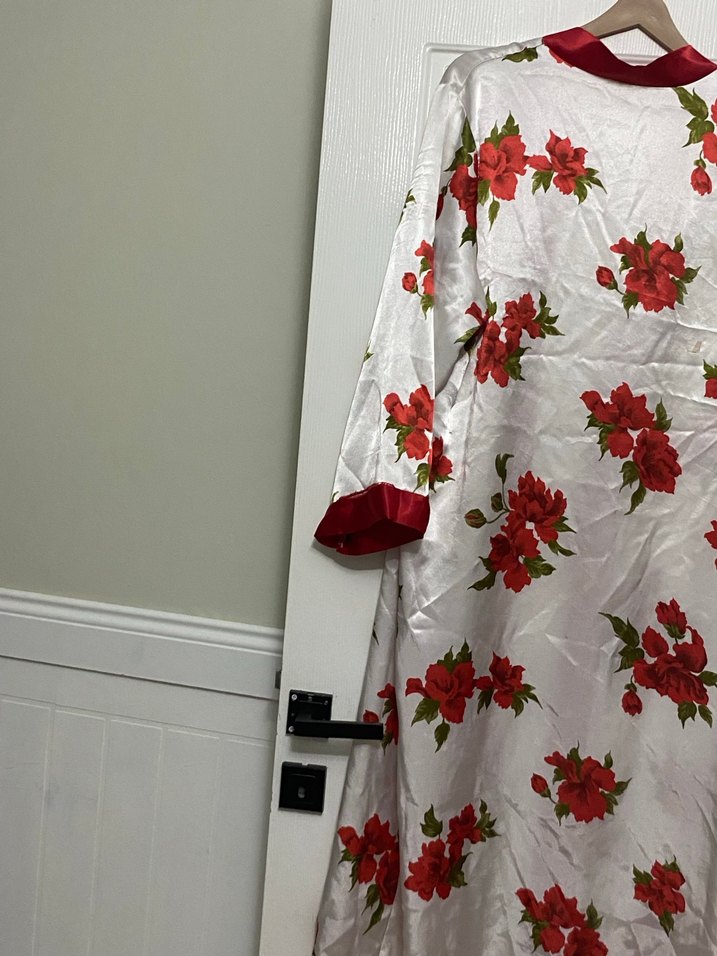 Çiçek Desenli Uzun Bohem Kadın Sabahlık - Görsel 2