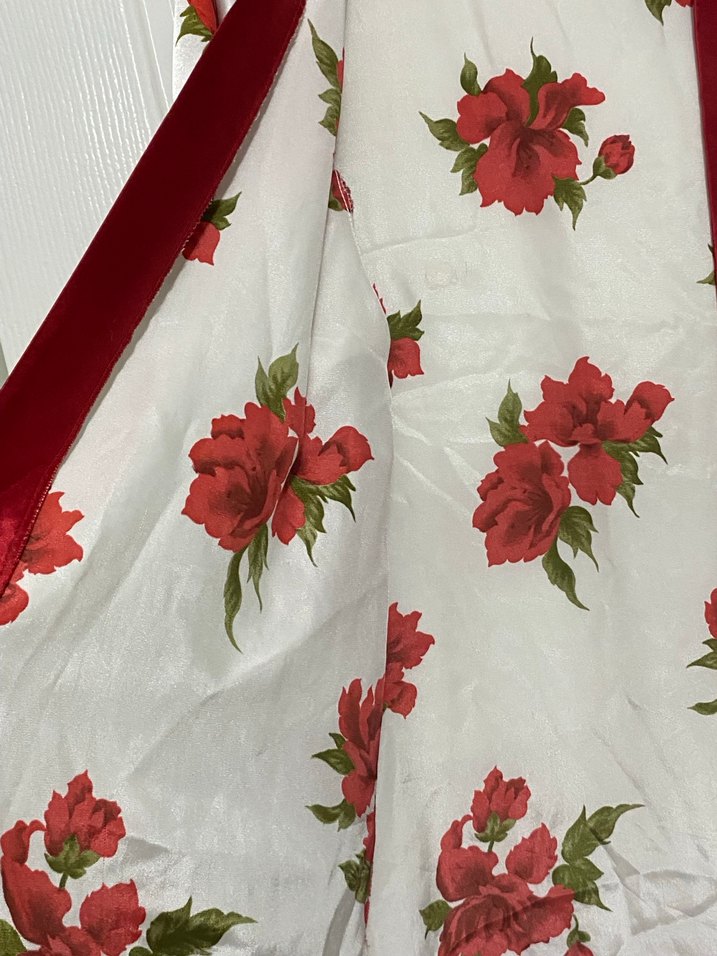 Çiçek Desenli Uzun Bohem Kadın Sabahlık - Görsel 5