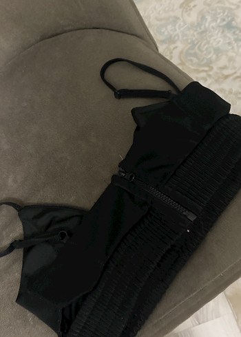 Siyah Spor Tarzı Street Wear Sütyen - Görsel 4