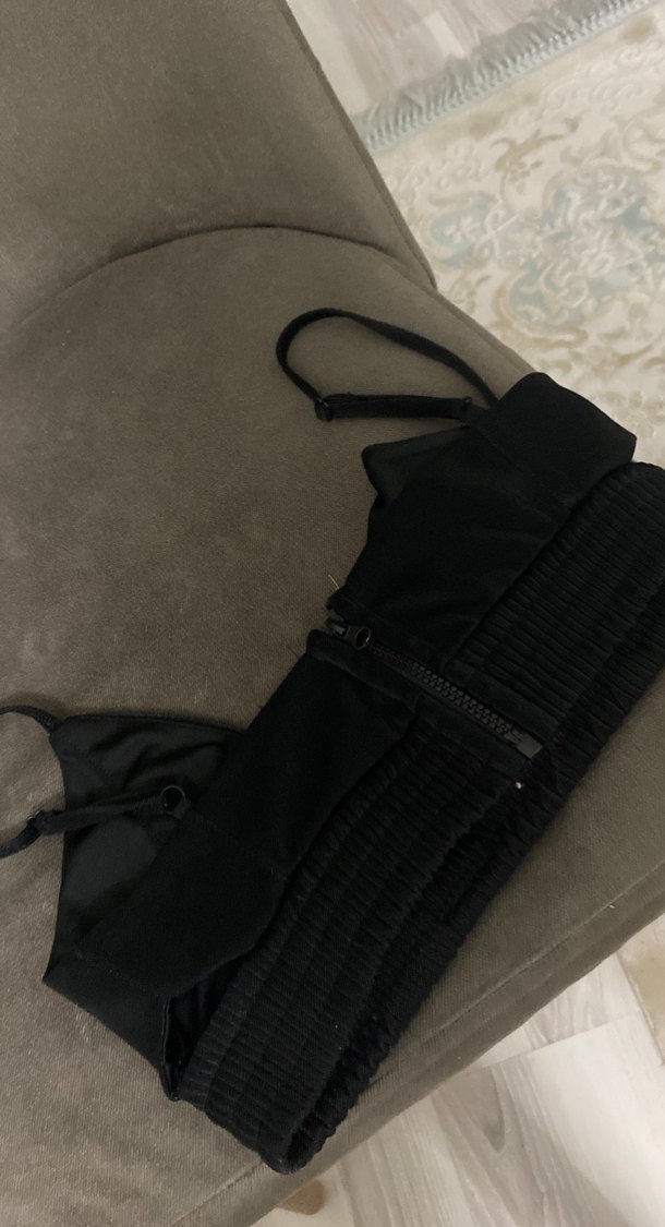 Siyah Spor Tarzı Street Wear Sütyen - Görsel 4